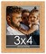 3x4 Modern Bamboo Picture Frame with UV-Resistant Acrylic & Acid Free Backing, Available in 5 Finishes - Gold, Silver, Brown, Black, and Natural